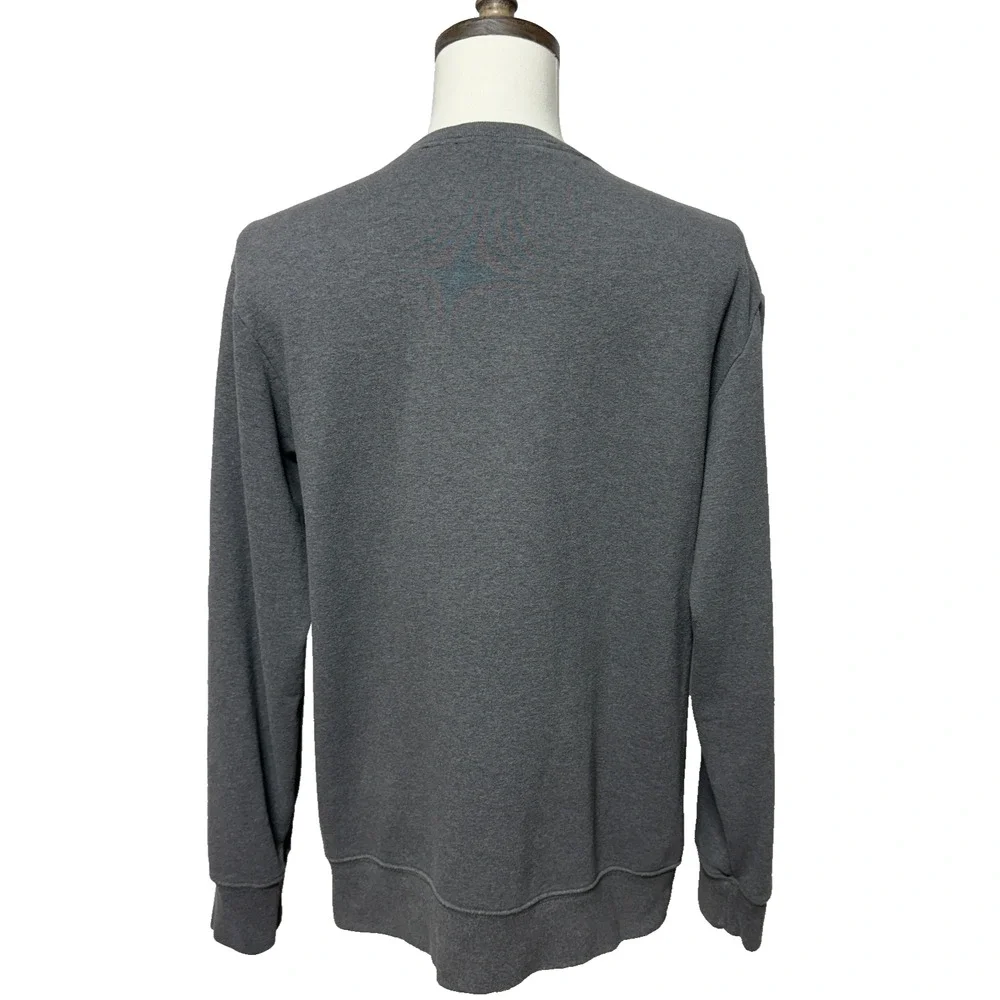North Face Sweatshirt‎ Mens Large Gray Fleece Lined Crew Neck Sweater Pullover